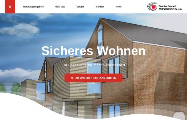 Vorschau von www.beamten-bau-emden.de, Beamten- Bau- und Wohnungsverein in Emden eG