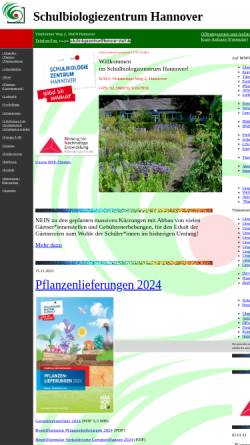 Vorschau der mobilen Webseite www.schulbiologiezentrum.info, Schulbiologiezentrum Hannover