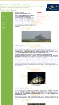 Vorschau der mobilen Webseite www.arub.net, Arub - archäologische Reisen und Bildung, Dr. Beate Pfeil