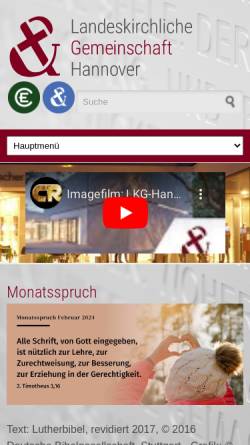 Vorschau der mobilen Webseite www.e-church.de, Landeskirchliche Gemeinschaft e.V.