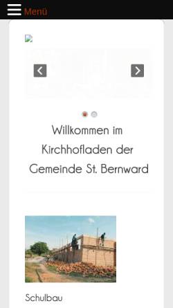 Vorschau der mobilen Webseite www.kirchhofladen.de, Kirchhofladen St. Bernward - Katholisches Pfarramt St. Bernward