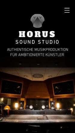Vorschau der mobilen Webseite www.horus.de, Horus Sound Studio GmbH