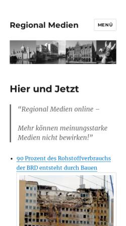 Vorschau der mobilen Webseite www.regionalmedien.de, City-Zeitung und Ihme Zeitung - Inh. Ingeburg Peters