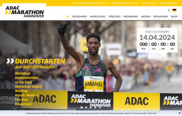 Vorschau von www.marathon-hannover.de, TUI Marathon Hannover - eichels: Event GmbH