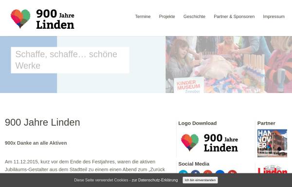 Vorschau von www.900jahrelinden.de, 900 Jahre Linden