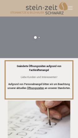 Vorschau der mobilen Webseite www.natursteine-schwarz.de, Bildhauer und Steinmetzmeister Schwarz GmbH