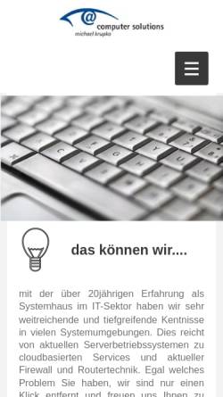 Vorschau der mobilen Webseite www.csmk.de, Computer Solutions Michael Krupka