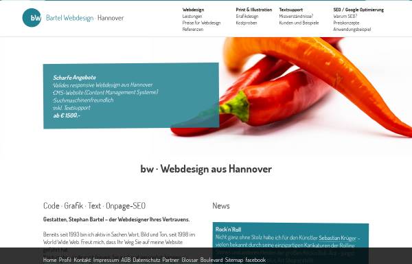 Vorschau von www.bw-webdesign-hannover.de, BW Webdesign, Stephan Bartel