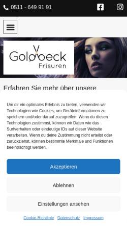 Vorschau der mobilen Webseite www.goldbeck-frisuren.de, Goldbeck Frisuren Hannover - Inh. Ilona Goldbeck-Schiwy