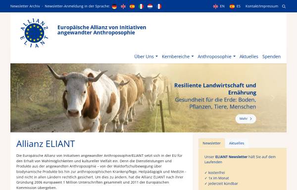 Vorschau von www.eliant.eu, Aktion ELIANT