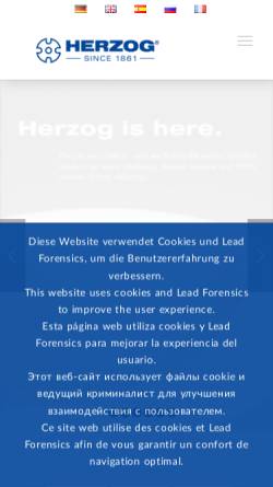 Vorschau der mobilen Webseite herzog-online.com, August Herzog Maschinenfabrik GmbH & Co. KG