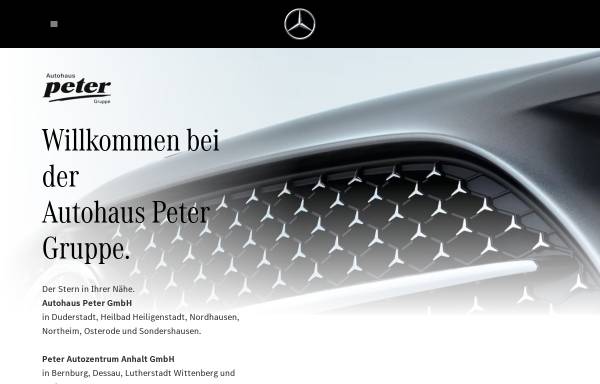 Vorschau von www.peter.mercedes-benz.de, Autohaus Peter GmbH