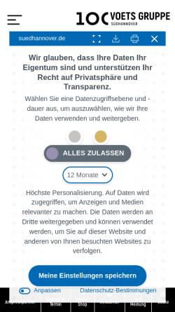 Vorschau der mobilen Webseite suedhannover-gruppe.de, Südhannover-Gruppe
