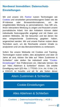Vorschau der mobilen Webseite immobilien.nwzonline.de, NWZ-Immo