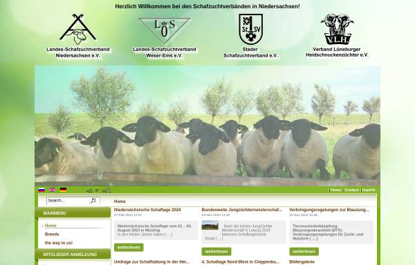 Vorschau von www.schafzucht-niedersachsen.de, Schafzuchtverbände in Niedersachsen