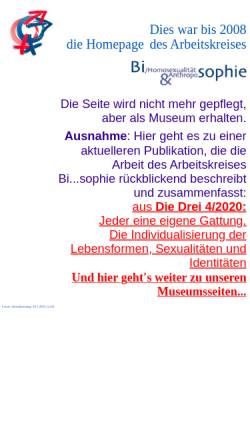 Vorschau der mobilen Webseite www.bi-sophie.de, Arbeitskreis Bi/Homosexualität und Anthroposophie