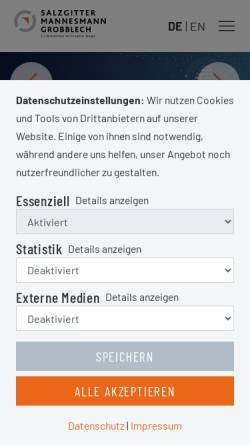 Vorschau der mobilen Webseite salzgitter-mannesmann-grobblech.de, Mannesmann-Archiv [Salzgitter AG]