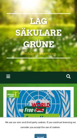 Vorschau der mobilen Webseite nrw.saekulare-gruene.de, Säkulare Grüne in NRW