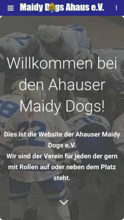 Vorschau der mobilen Webseite maidy-dogs.de, Ahauser Maidy Dogs e.V.