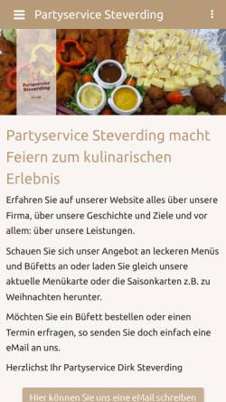Vorschau der mobilen Webseite partyservice-steverding.de, Partyservice Steverding GbR