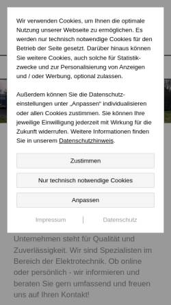 Vorschau der mobilen Webseite www.gerwens-schiballa.de, Gerwens & Schiballa Elektro GmbH