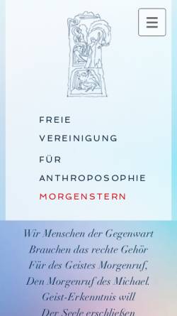 Vorschau der mobilen Webseite www.freie-vereinigung.de, Freie Vereinigung für Anthroposophie