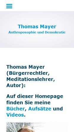 Vorschau der mobilen Webseite www.thomasmayer.org, Geistesforschung.org