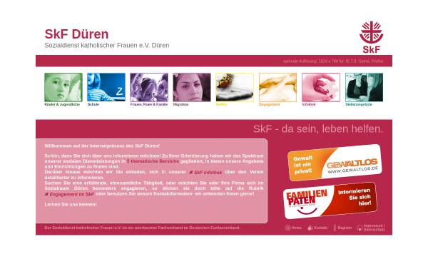 Vorschau von www.skf-dueren.de, SkF Düren Sozialdienst katholischer Frauen e.V.
