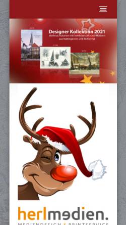Vorschau der mobilen Webseite weihnachteninhattingen.de, Herl GmbH - Weihnachtskarten aus Hattingen