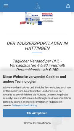 Vorschau der mobilen Webseite www.der-wassersportladen.de, Der Wassersportladen