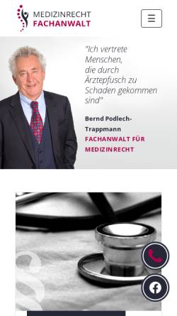 Vorschau der mobilen Webseite podlech-trappmann.de, Podlech-Trappmann, Bernd