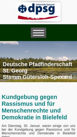 Vorschau der mobilen Webseite pfadfinder-guetersloh.de, DPSG Gütersloh