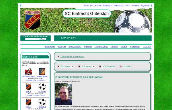 Vorschau von sce-guetersloh.de, SC Eintracht Gütersloh e.V.