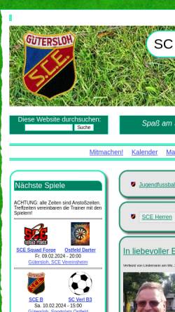 Vorschau der mobilen Webseite sce-guetersloh.de, SC Eintracht Gütersloh e.V.
