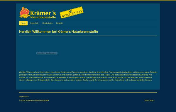Vorschau von www.kraemers-naturbrennstoffe.de, Krämers Naturbrennstoffe