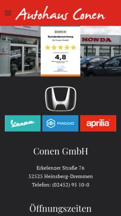 Vorschau der mobilen Webseite autohaus-conen.de, Conen GmbH