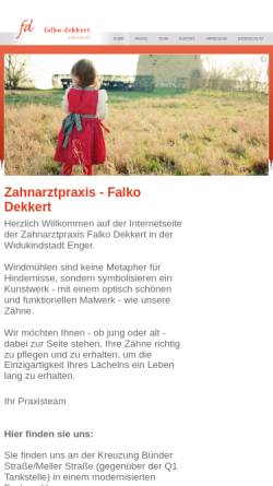 Vorschau der mobilen Webseite www.zahnarztpraxis-dekkert.de, Falko Dekkert, Zahnarzt