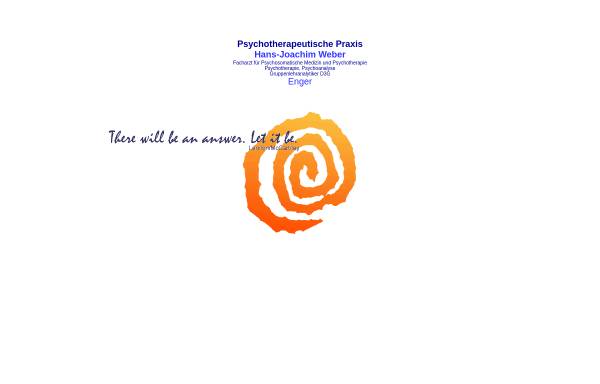 Vorschau von www.h-j-weber.eu, Hans-Joachim Weber, Facharzt für Psychosomatische Medizin und Psychotherapie