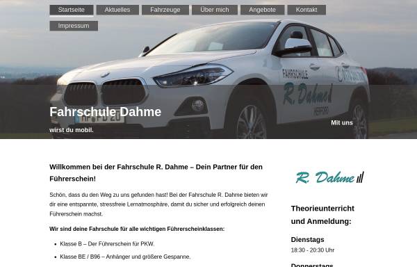 Vorschau von www.fahrschule-herford.com, Fahrschule Dahme