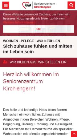 Vorschau der mobilen Webseite www.seniorenzentrum-kirchlengern.de, Seniorenzentrum Kirchlengern der Arbeiterwohlfahrt (AWO)