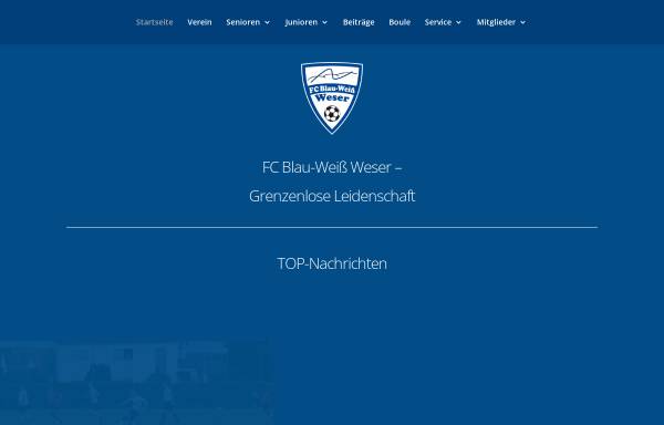 Vorschau von www.fc-blau-weiss-weser.de, FC Blau-Weiß Weser e. V.