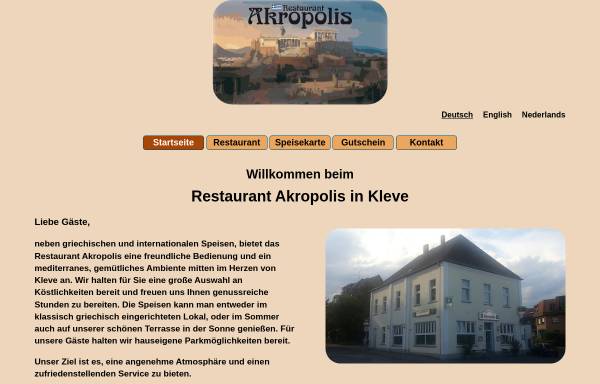 Vorschau von www.akropolis-kleve.de, Restaurant Akropolis