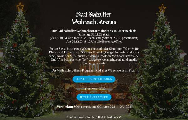 Vorschau von www.badsalzufler-weihnachtstraum.de, Bad Salzufler Weihnachtstraum - Werbegemeinschaft Bad Salzuflen e.V.
