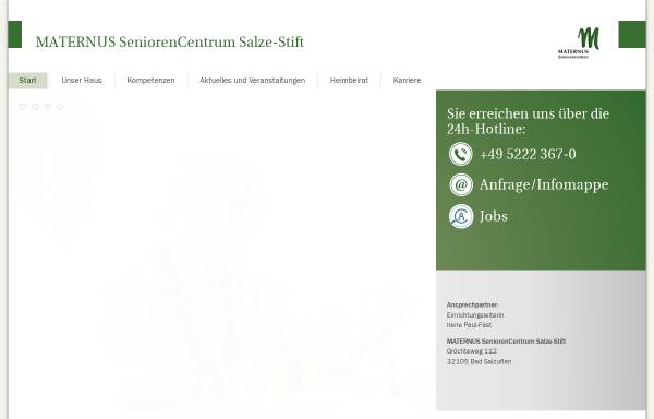 Vorschau von bad-salzuflen.maternus.de, Maternus Seniorencentrum Salze-Stift