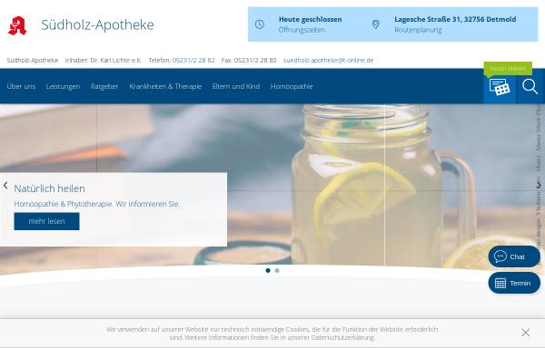 Vorschau von www.suedholz-apotheke-detmold.de, Südholz-Apotheke