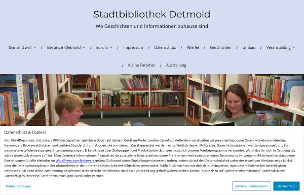 Vorschau von stadtbuechereidetmold.wordpress.com, Stadtbibliothek Detmold
