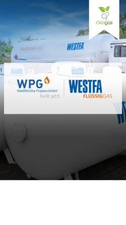Vorschau der mobilen Webseite www.wpg-energie.de, WPG Westfälische Propan-GmbH
