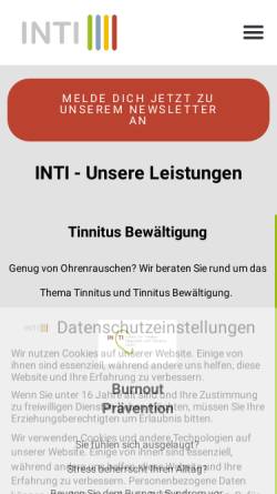 Vorschau der mobilen Webseite in-ti.de, IN-TI GmbH