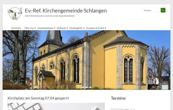 Vorschau von kircheschlangen.de, Evangelisch-reformierte Kirchengemeinde Schlagen