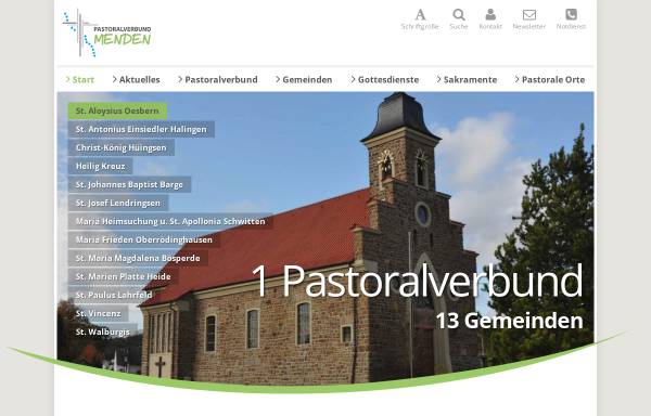 Vorschau von www.pv-menden.de, Pastoralverbund Menden